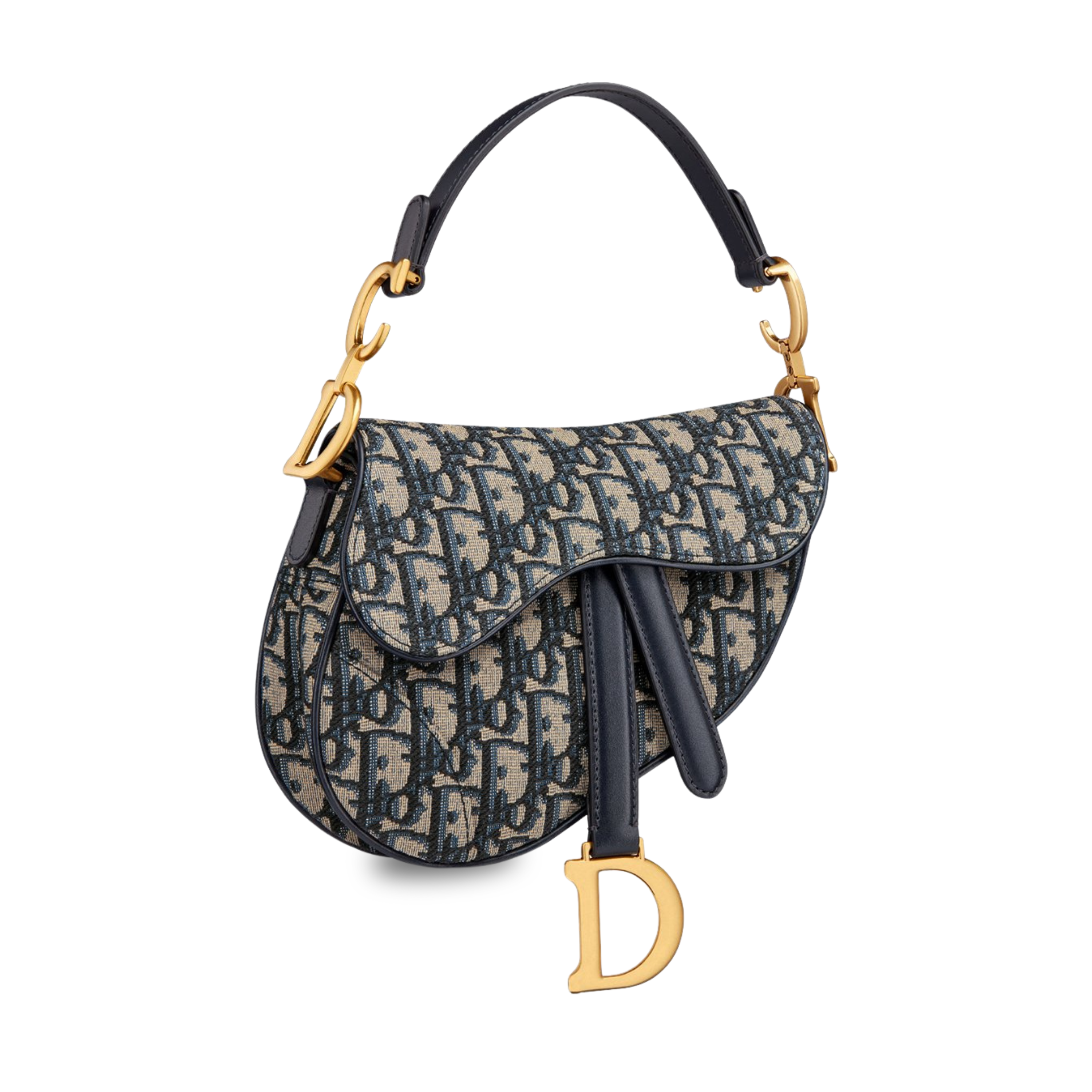 (PRE-ORDER) Dior Blue Oblique Saddle Bag With Strap