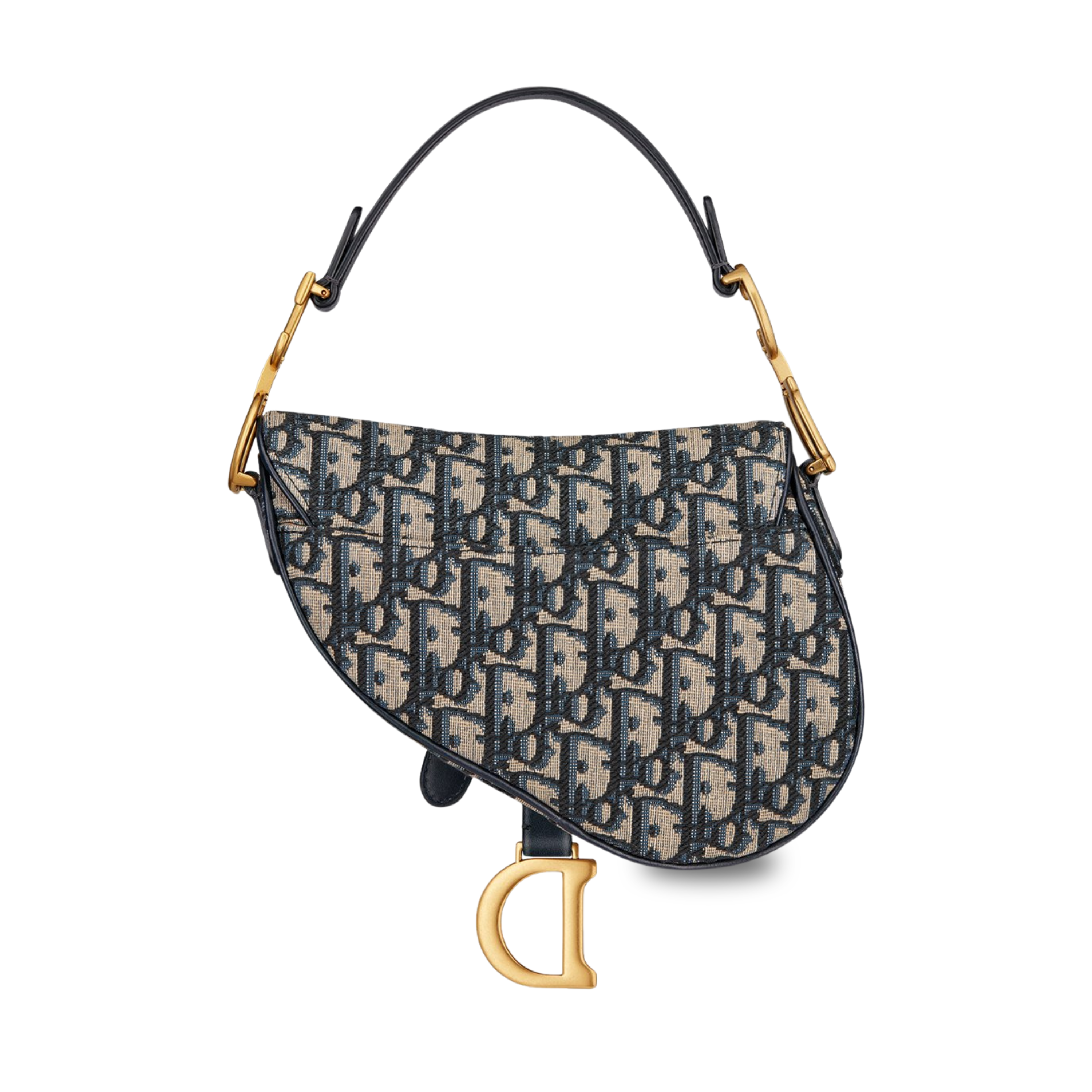 (PRE-ORDER) Dior Blue Oblique Saddle Bag With Strap